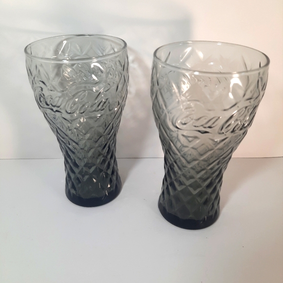 Pair of Black Coca-Cola Glasses - Picture 2 of 2